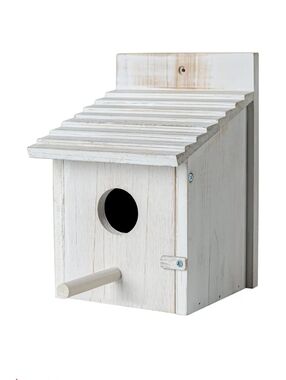 Wooden Bird House Outdoor Hanging Garden Birdhouse Natural Wood Decor